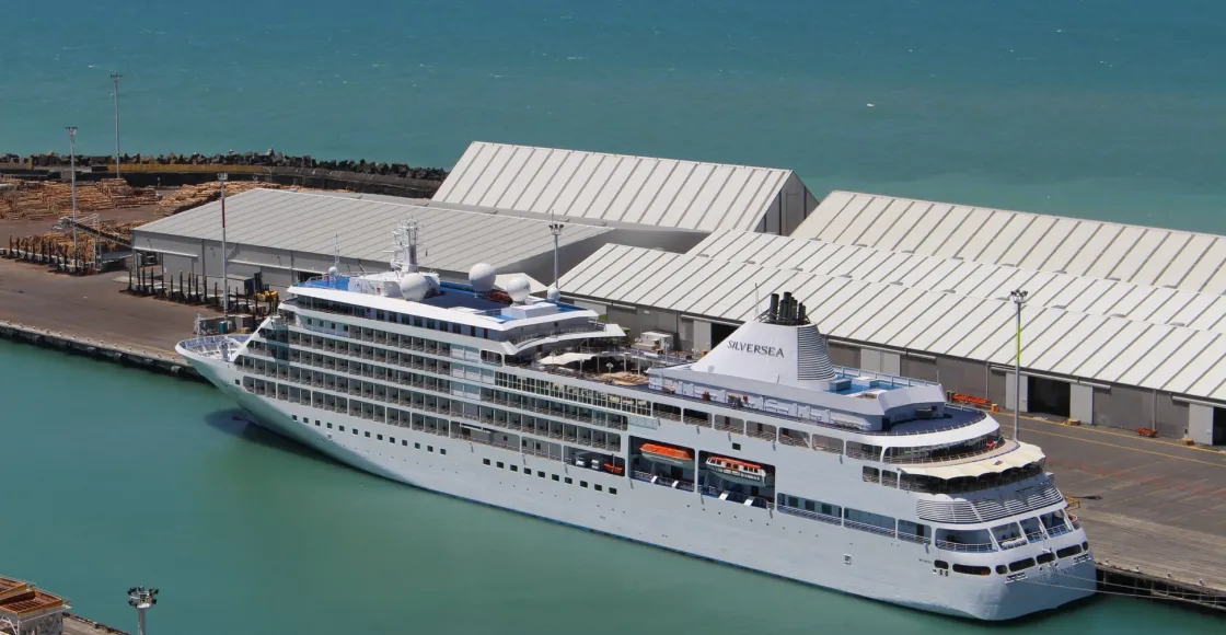 Silversea Cruises Silver Shadow cruise ship sailing from home port